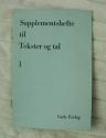 Billede af bogen Supplementshefte til Tekster og tal 1