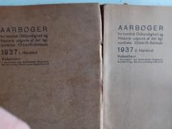 Aarbøger for Nordisk  Oldkyndighed og Historie 1937 1. halvår + 2. halvår 