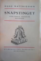 Billede af bogen  Snapstinget. Jysk termin, marked og mennesker