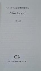 Billede af bogen Visse hensyn - roman